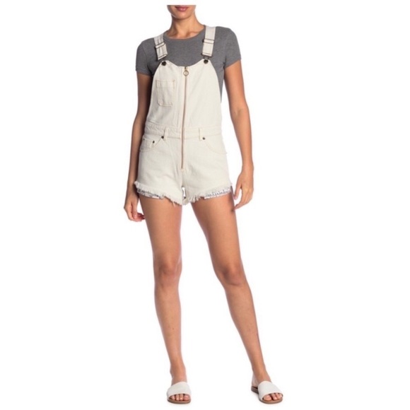NWT Free People Sunkissed Shortalls Size 0 - Picture 3 of 6